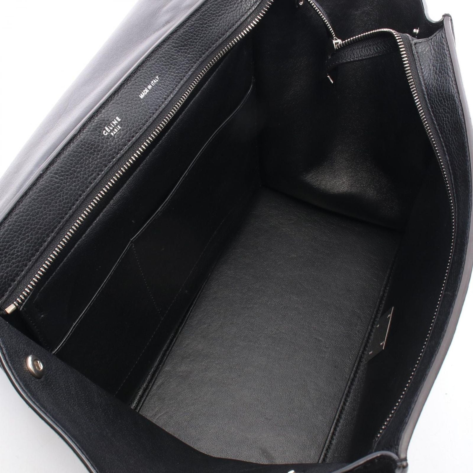 Celine Handbag Trapeze Black Leather Suede — view 3