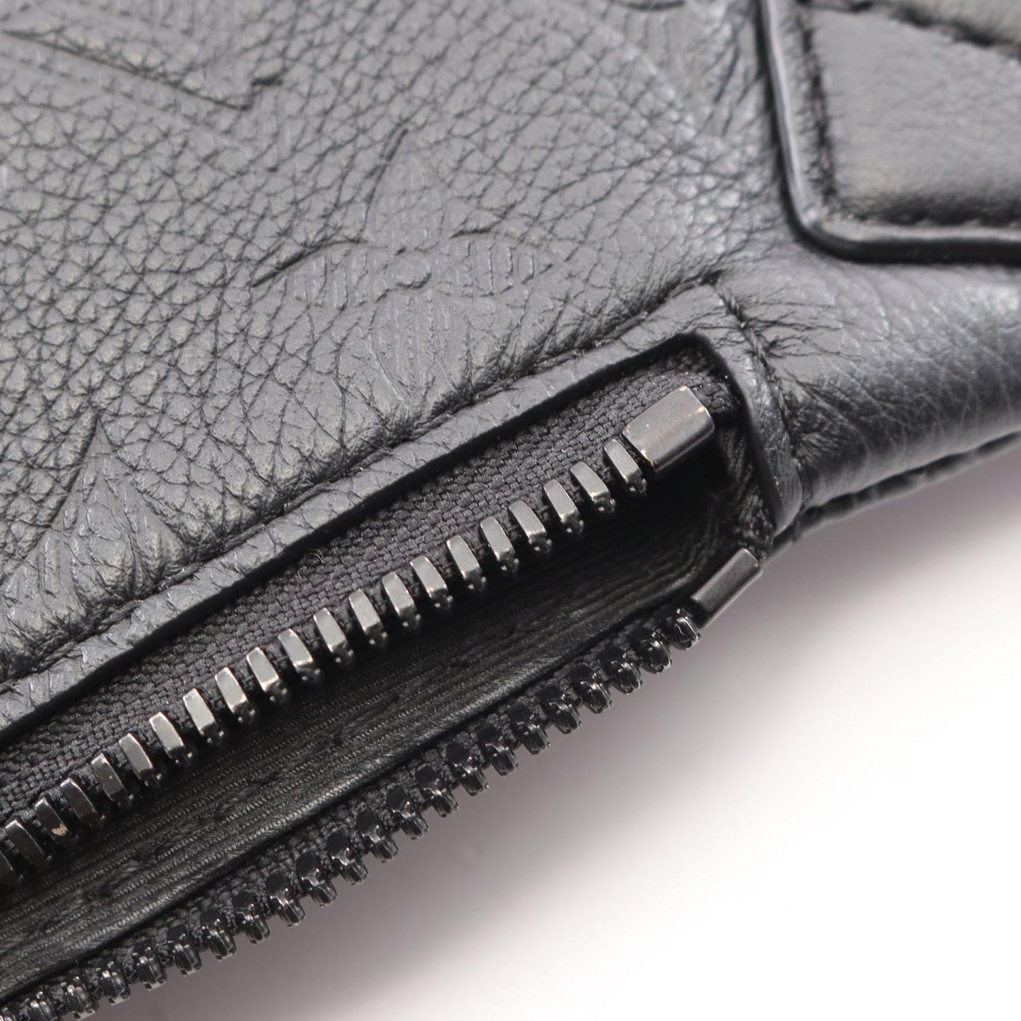 Louis Vuitton Waist Bag Duo Monogram Shadow Noir Leather — view 6