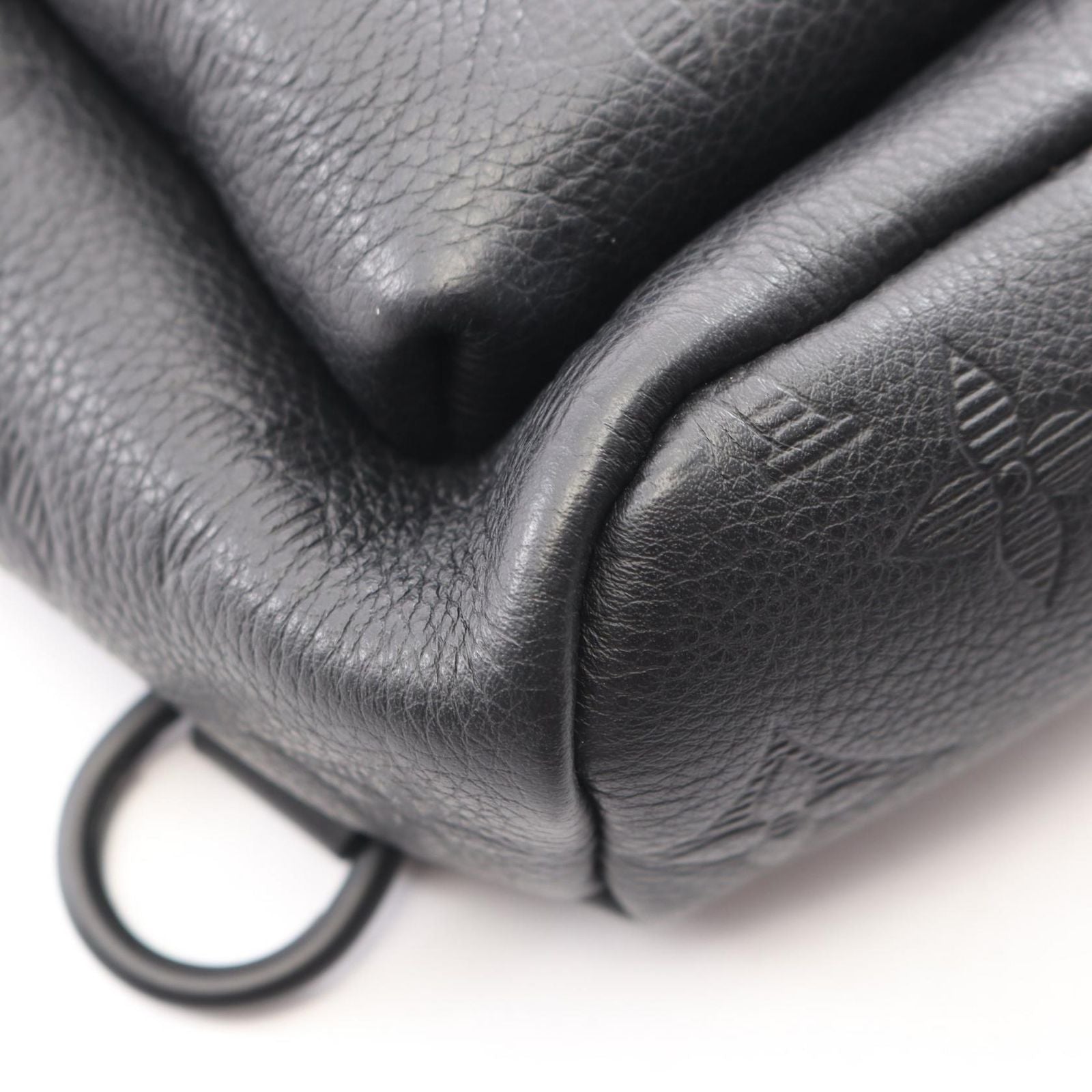 Louis Vuitton Waist Bag Duo Monogram Shadow Noir Leather — view 7