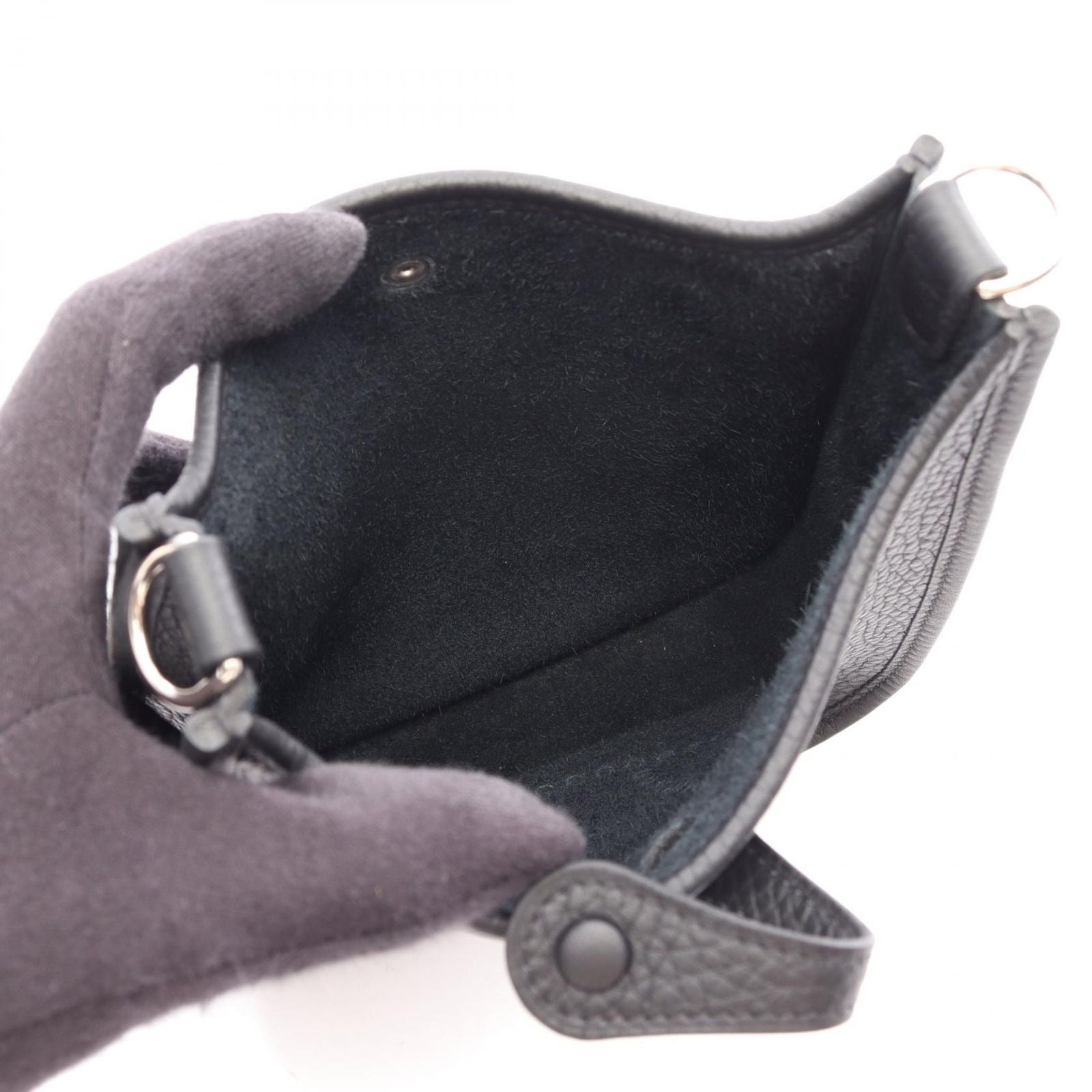 Hermes Shoulder Bag Evelyne Amazon TPM Black — view 3