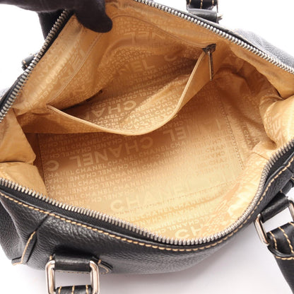 Chanel Handbag Logo Fringe Black Leather — view 3