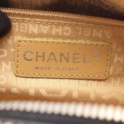 Chanel Handbag Logo Fringe Black Leather — view 4