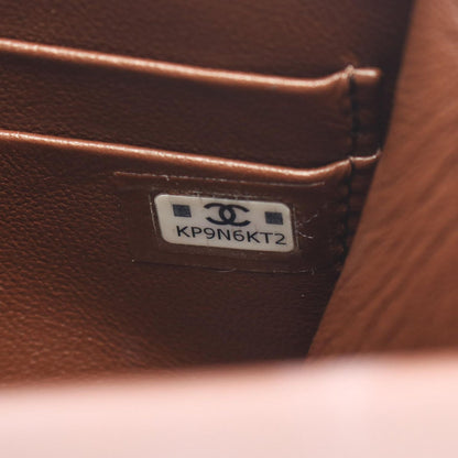 Chanel Shoulder Bag Mini Quilted Chain Clutch Khaki Leather — view 5