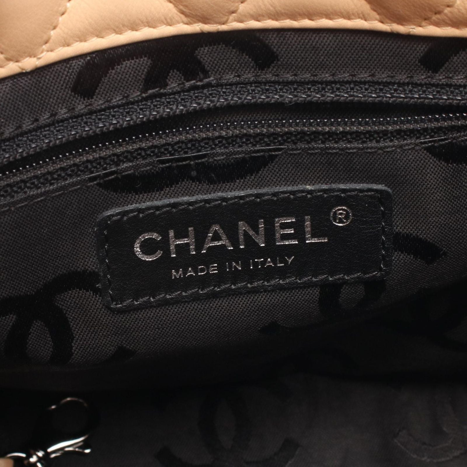 Chanel Tote Bag Cambon Line Small Beige Black Leather — view 4