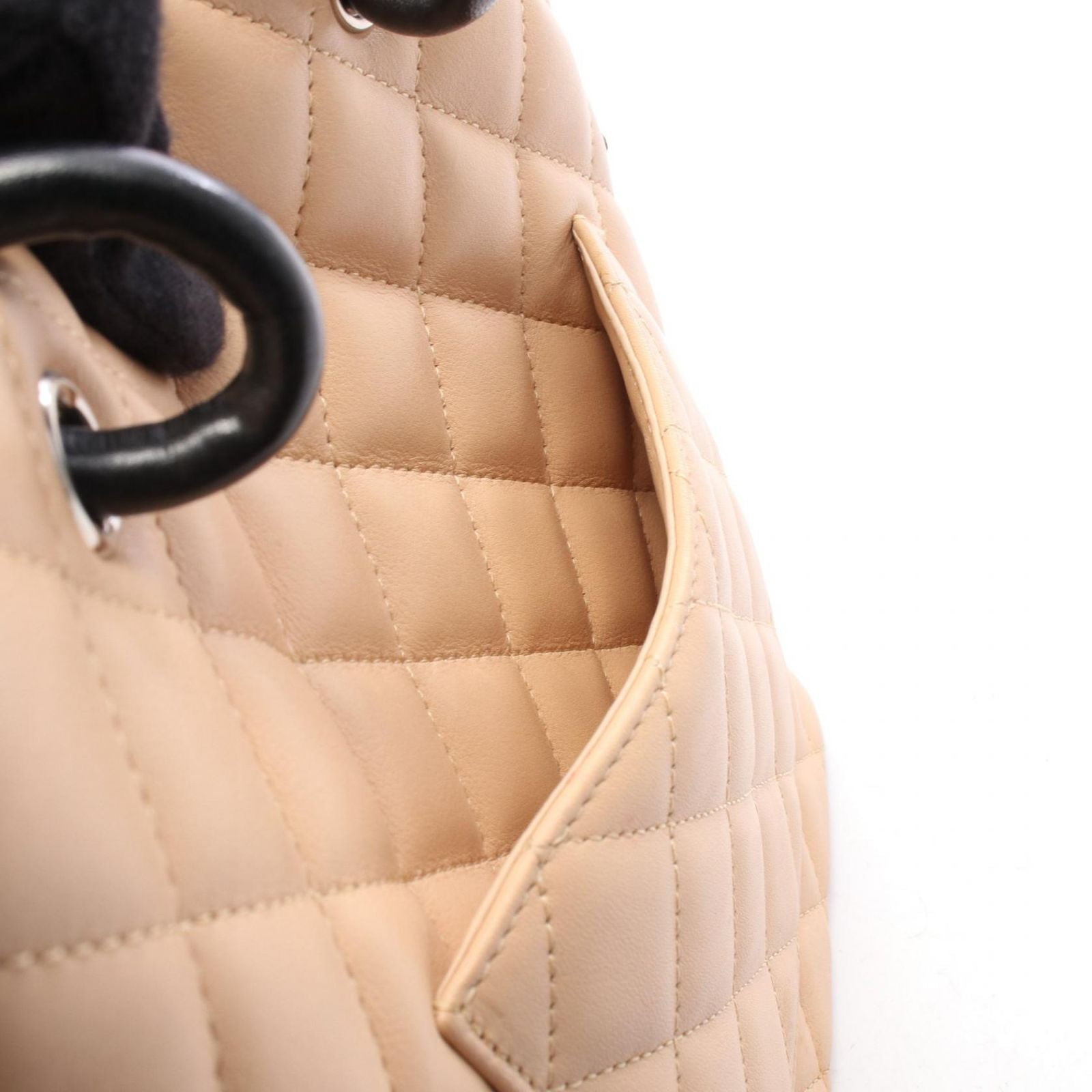 Chanel Tote Bag Cambon Line Small Beige Black Leather — view 8