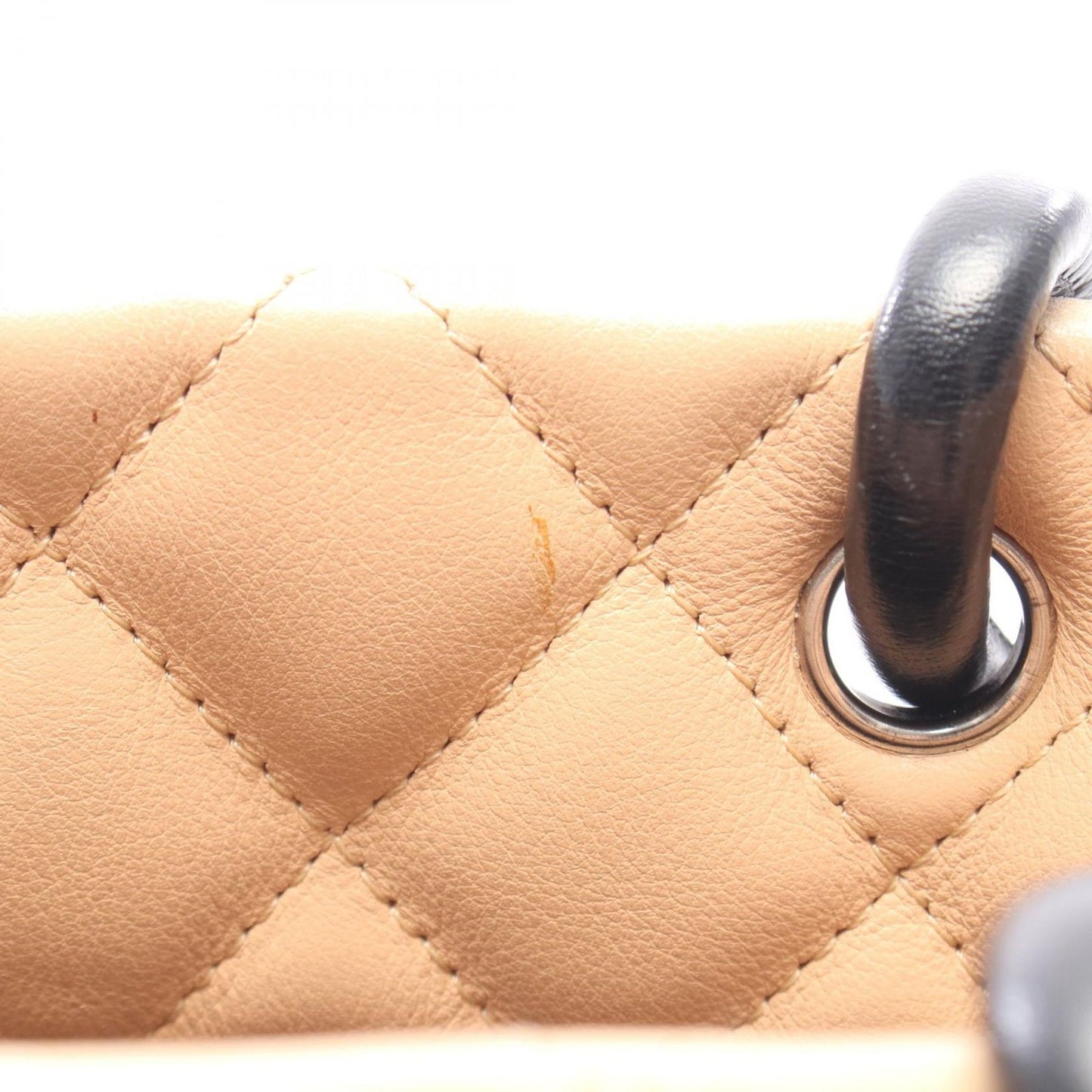 Chanel Tote Bag Cambon Line Small Beige Black Leather — view 6