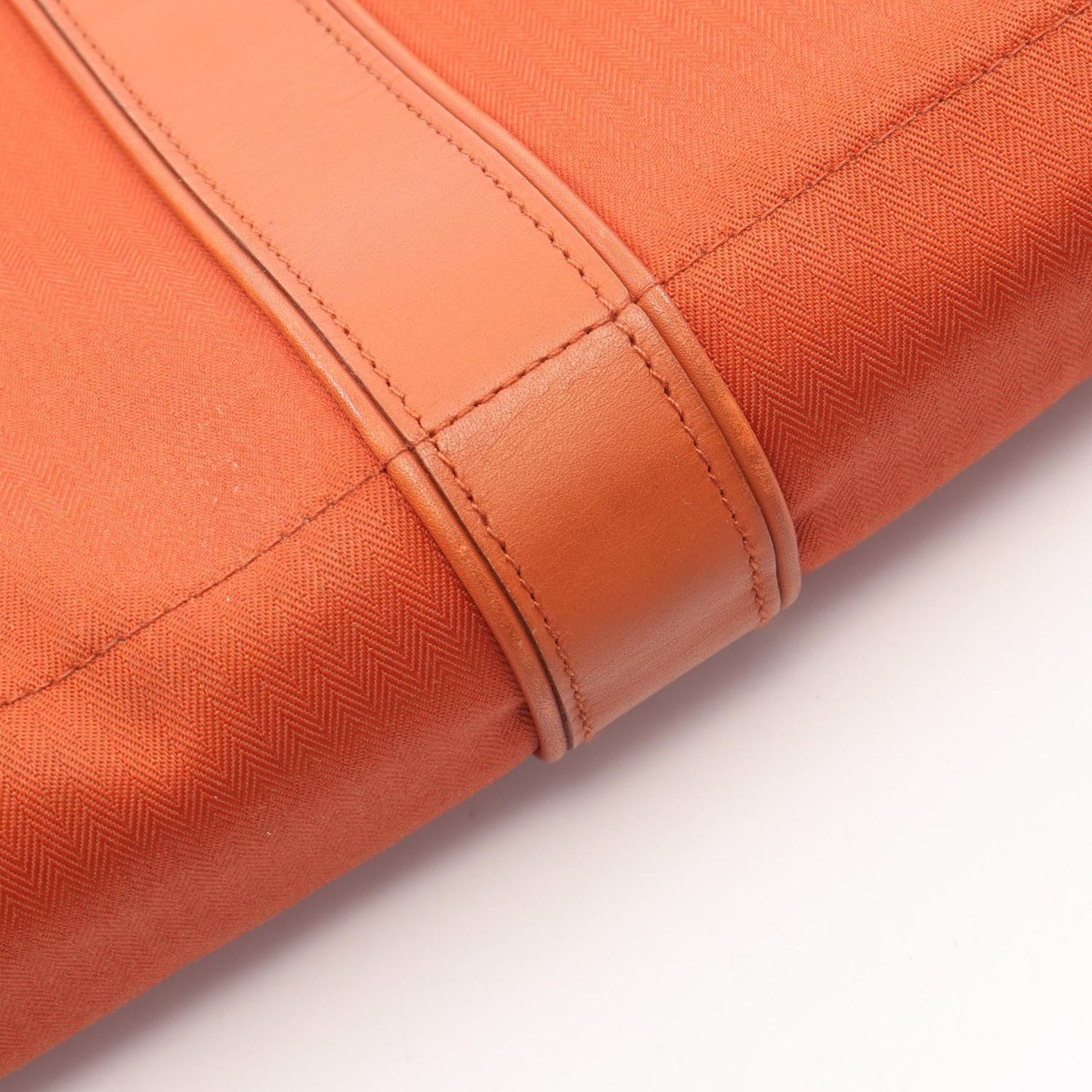 Hermes Shoulder Bag Acapulco Besace MM Brick Canvas Leather — view 7