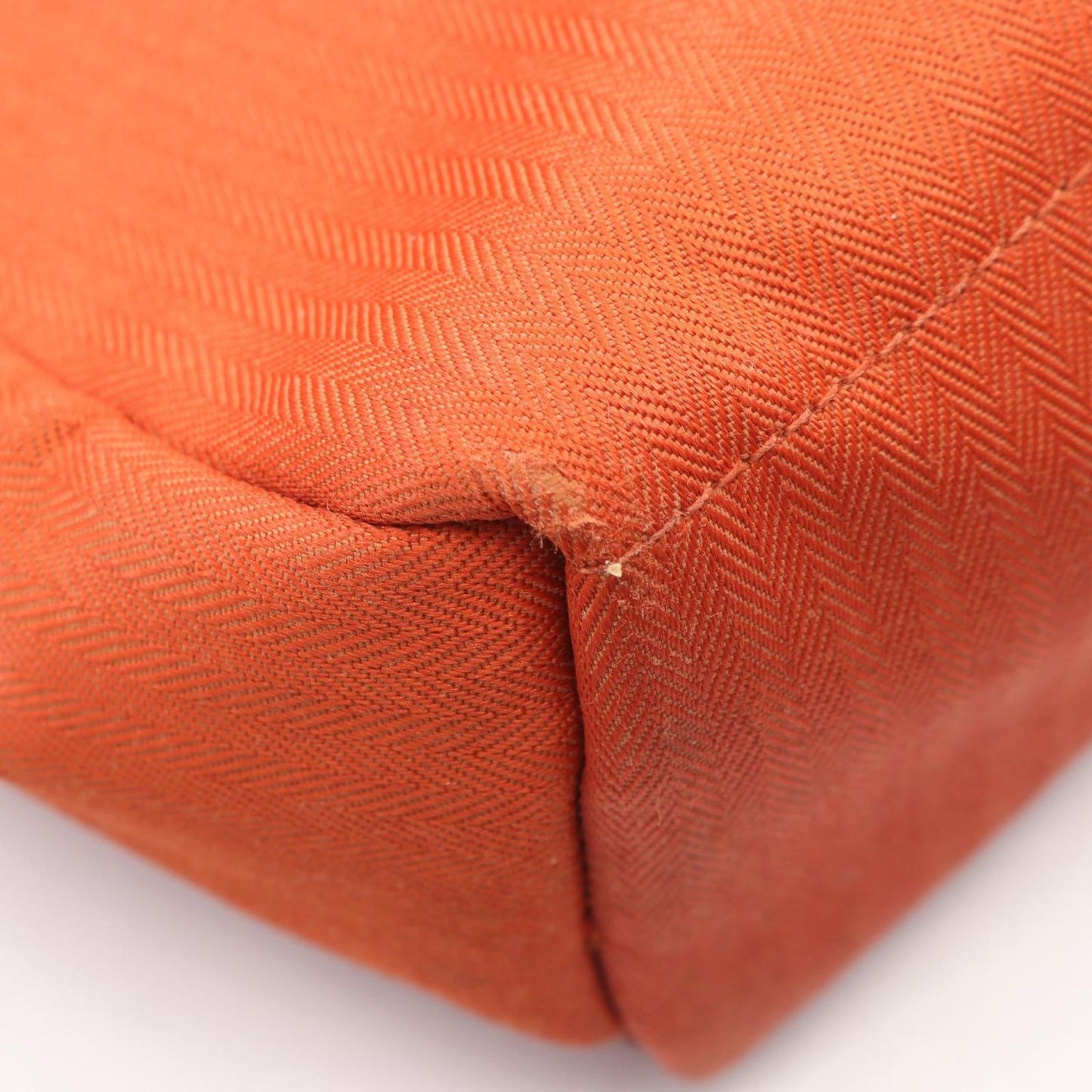 Hermes Shoulder Bag Acapulco Besace MM Brick Canvas Leather — view 6