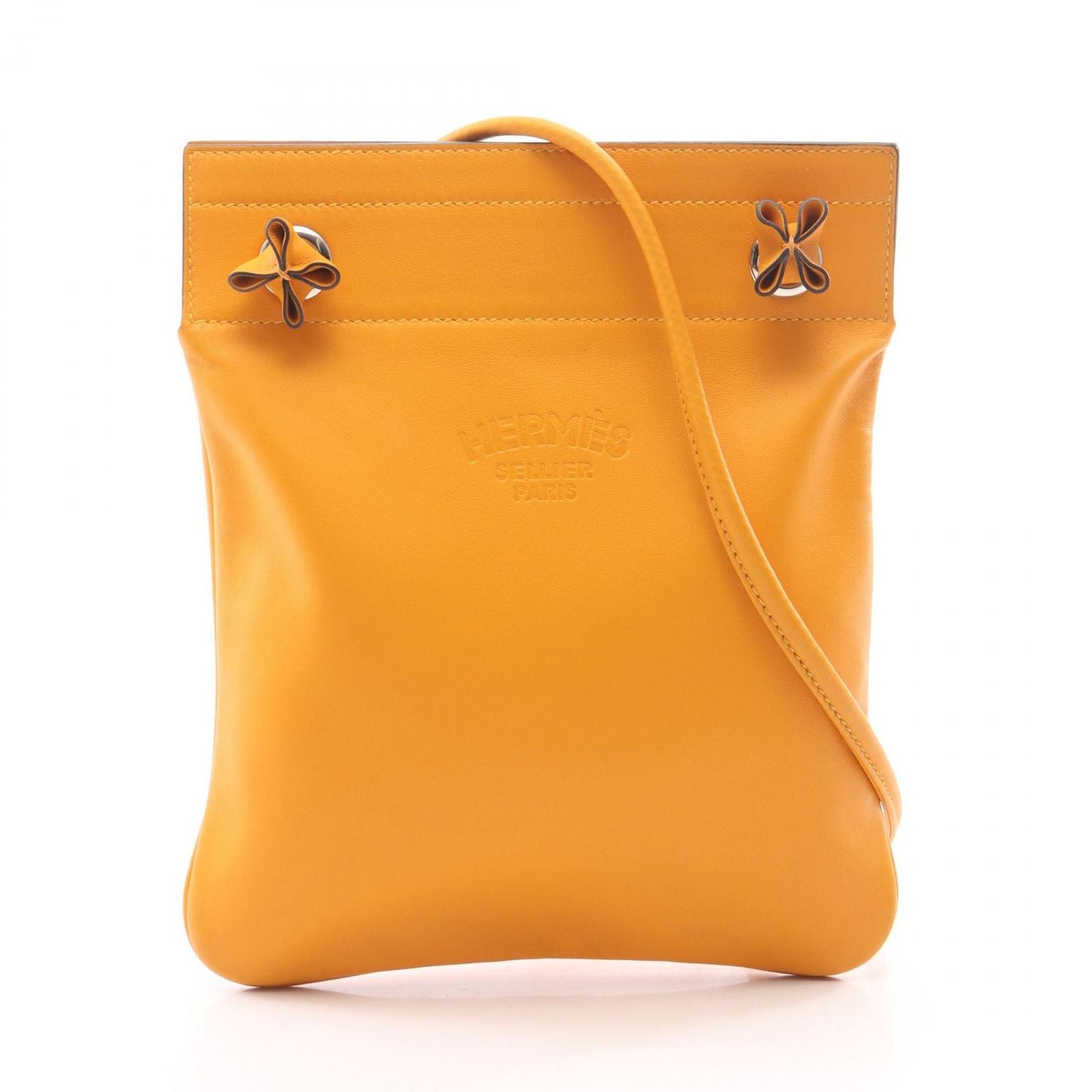 Hermes Shoulder Bag Sac Aline Mini Mutard Leather