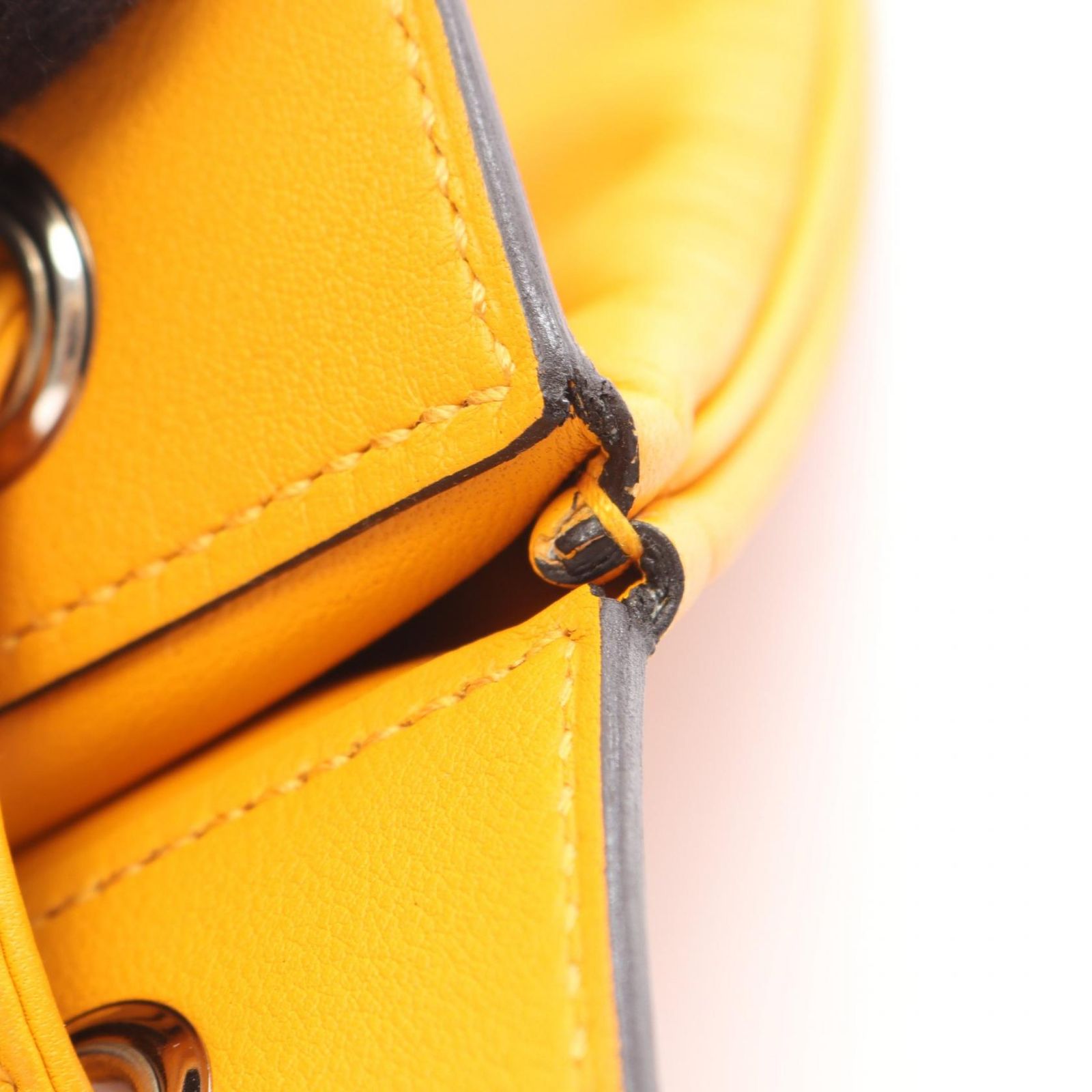 Hermes Shoulder Bag Sac Aline Mini Mutard Leather — view 6