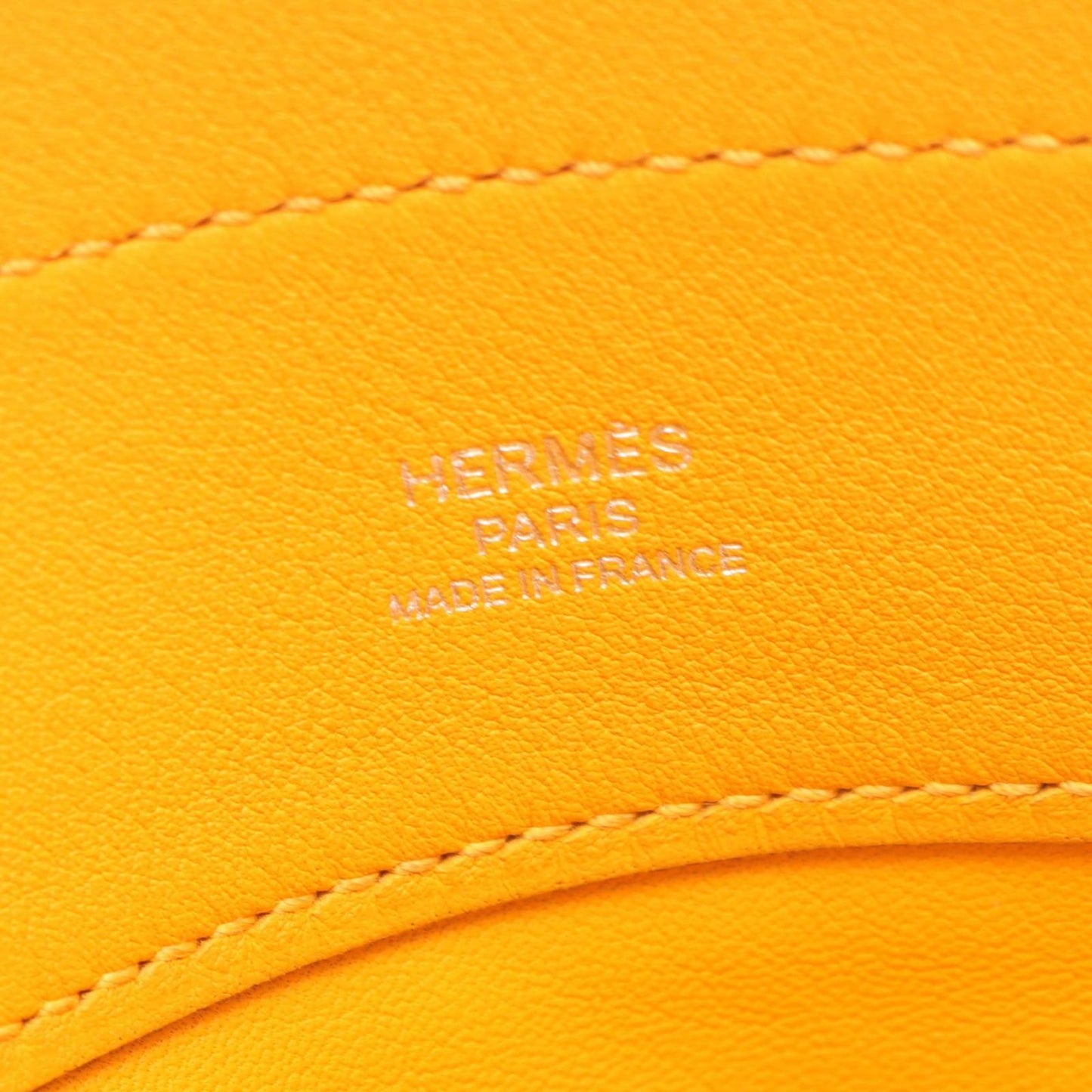 Hermes Shoulder Bag Sac Aline Mini Mutard Leather — view 4