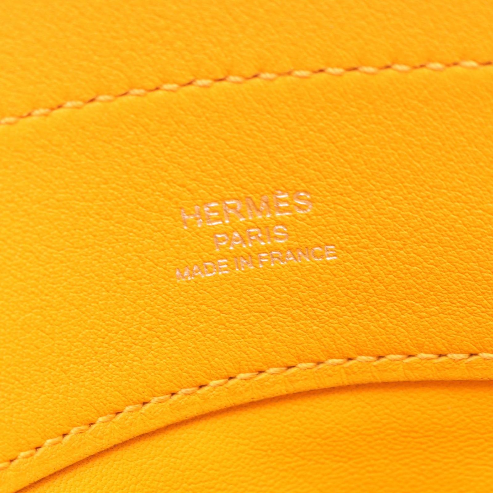 Hermes Shoulder Bag Sac Aline Mini Mutard Leather — view 4