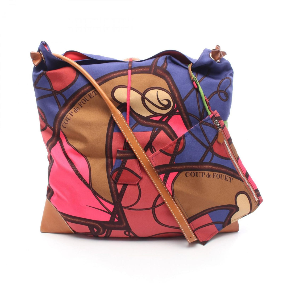 Hermes Shoulder Bag Silky City MM Multi Silk