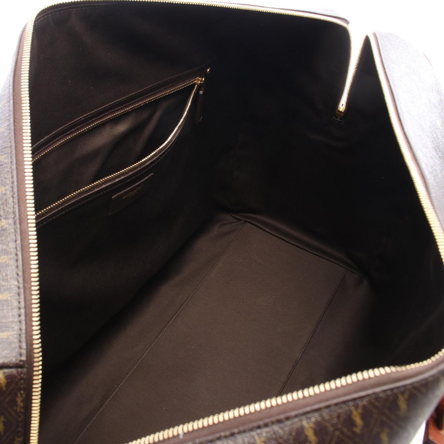 Saint Laurent Paris Boston Bag le Monogram Duffle 2-Way Brown Dark Canvas — view 3