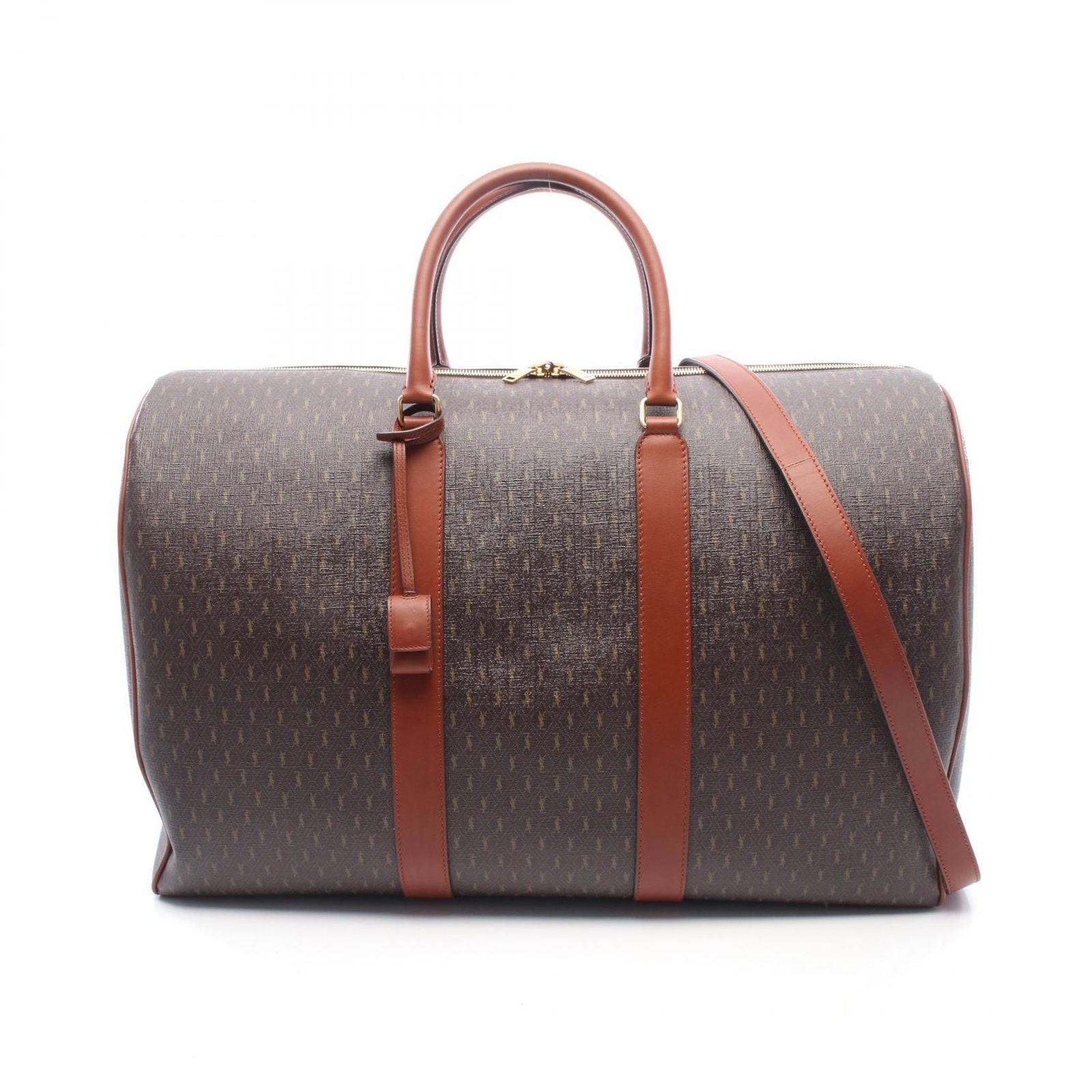 Saint Laurent Paris Boston Bag le Monogram Duffle 2-Way Brown Dark Canvas