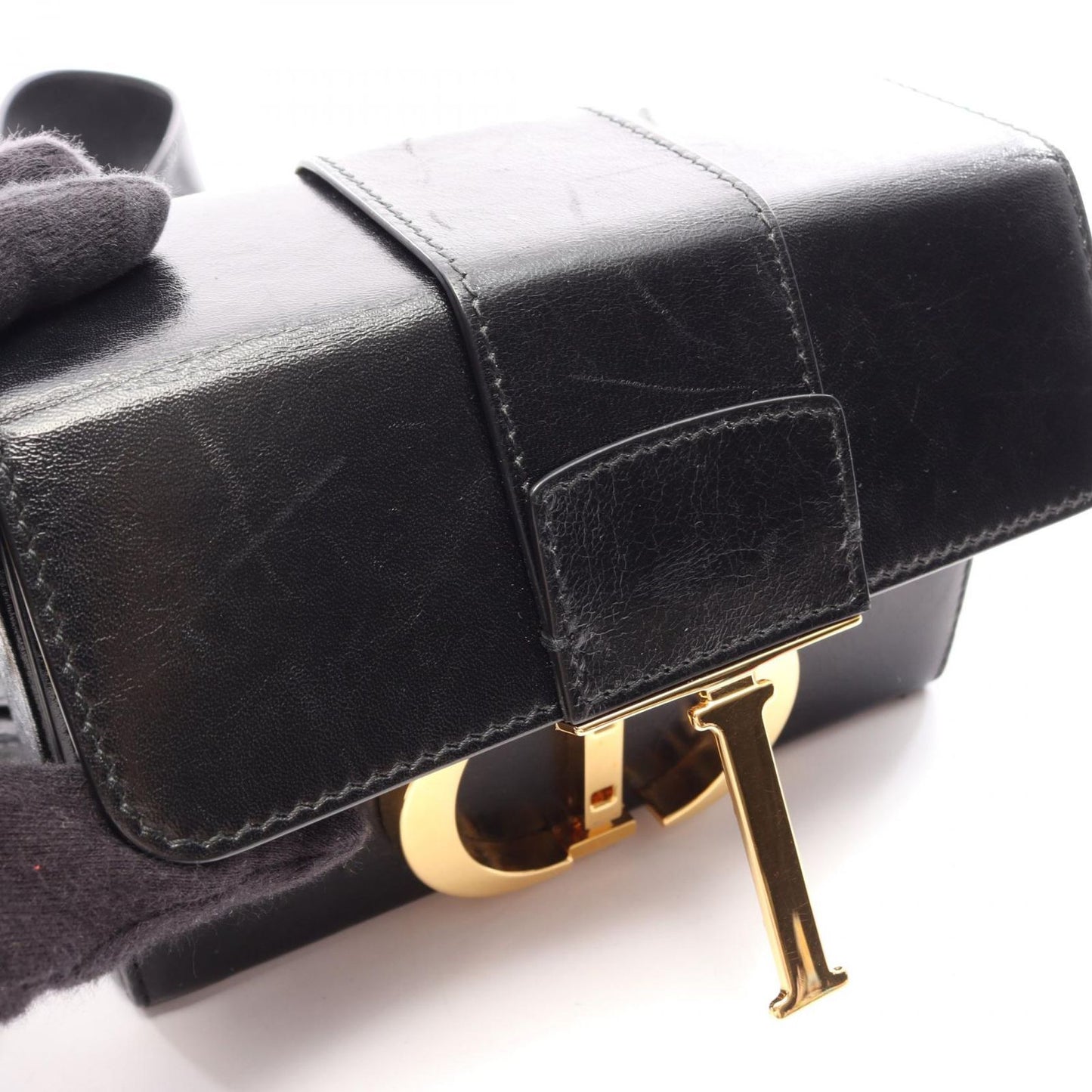 Dior Shoulder Bag 30 Montaigne Box Black Leather — view 7