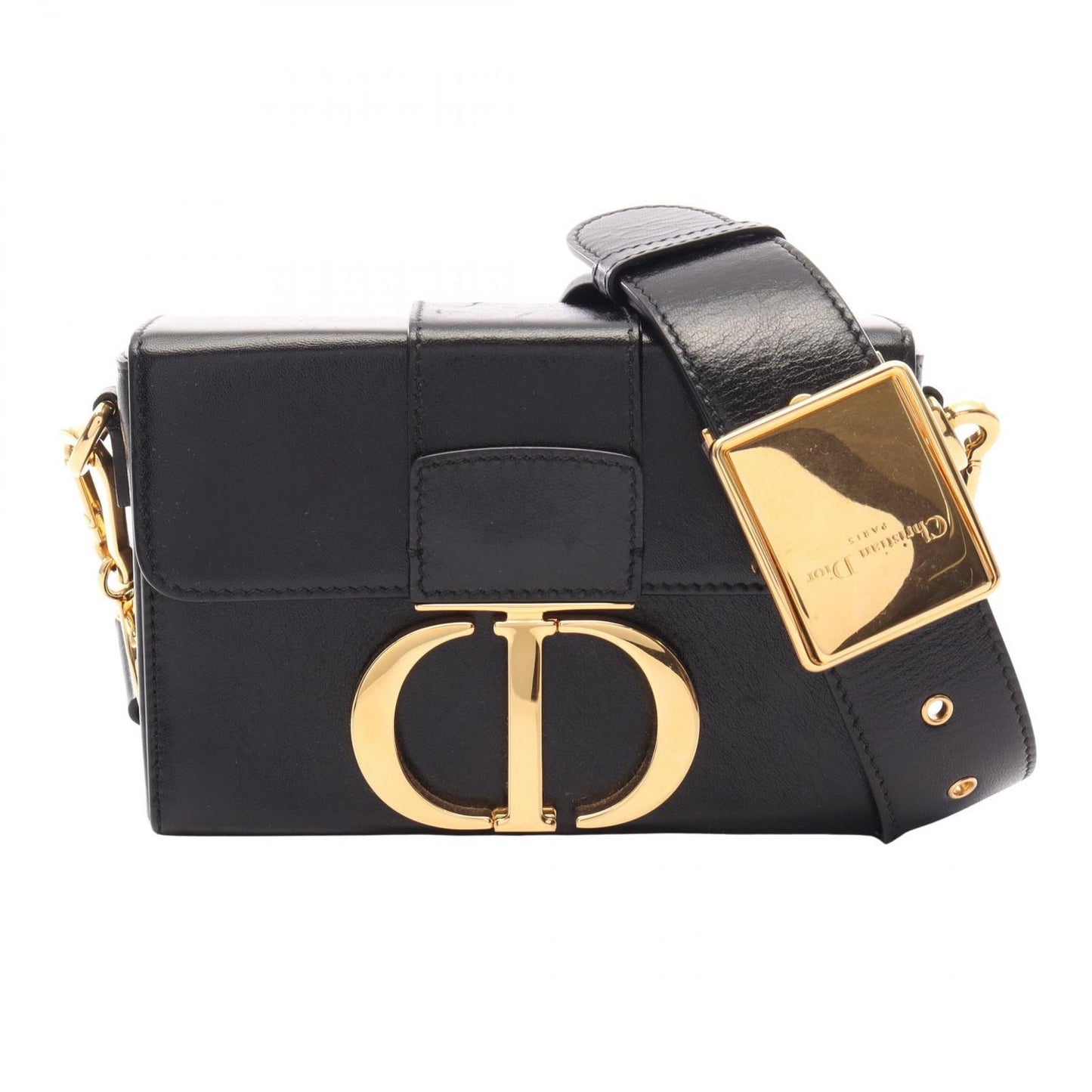 Dior Shoulder Bag 30 Montaigne Box Black Leather