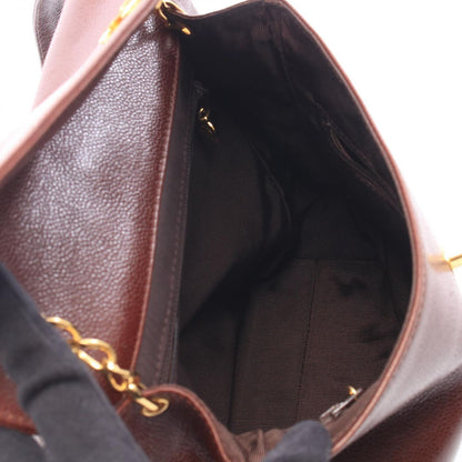 Chanel Shoulder Bag Triple CC Logo Brown Caviar Leather Coco — view 3