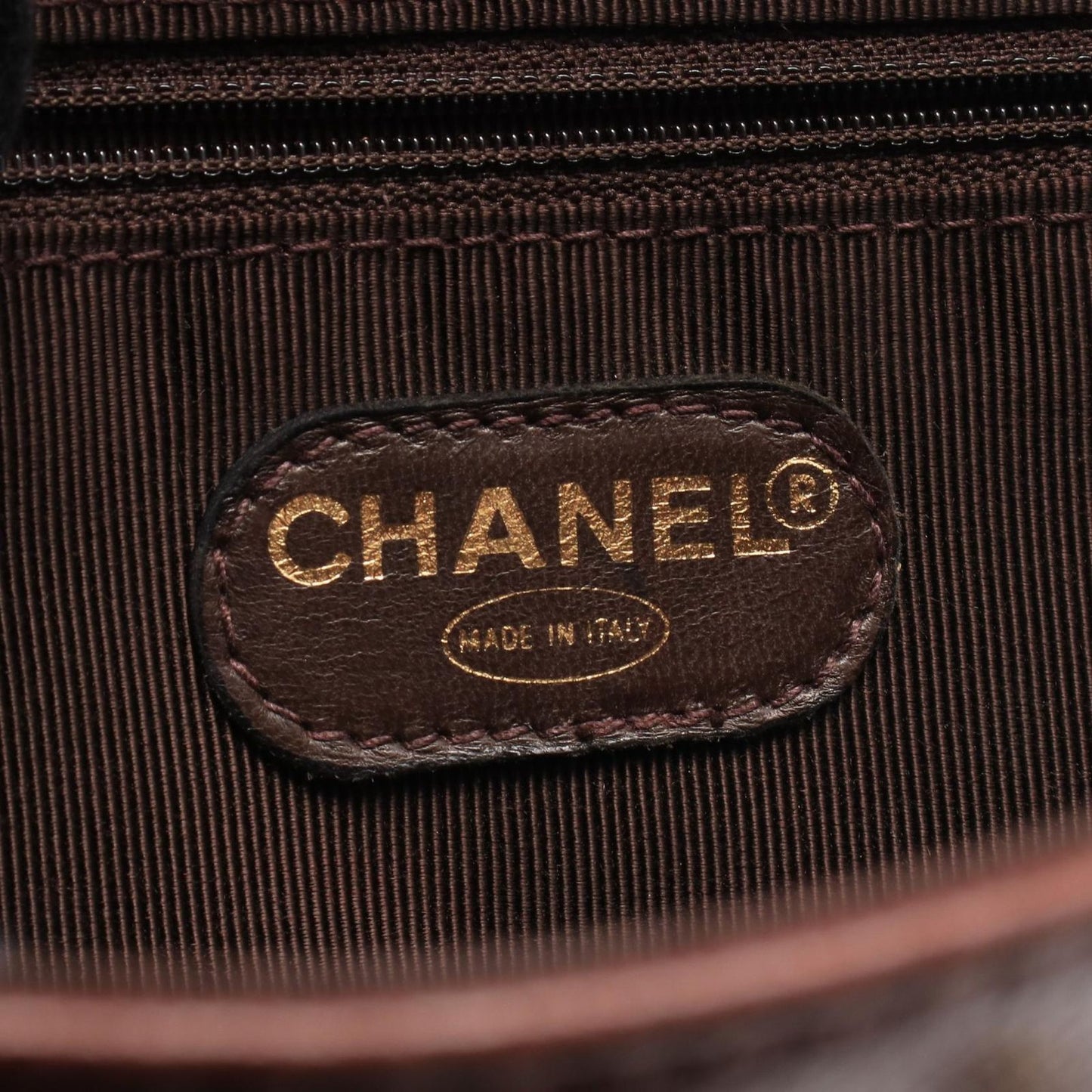 Chanel Shoulder Bag Triple CC Logo Brown Caviar Leather Coco — view 4