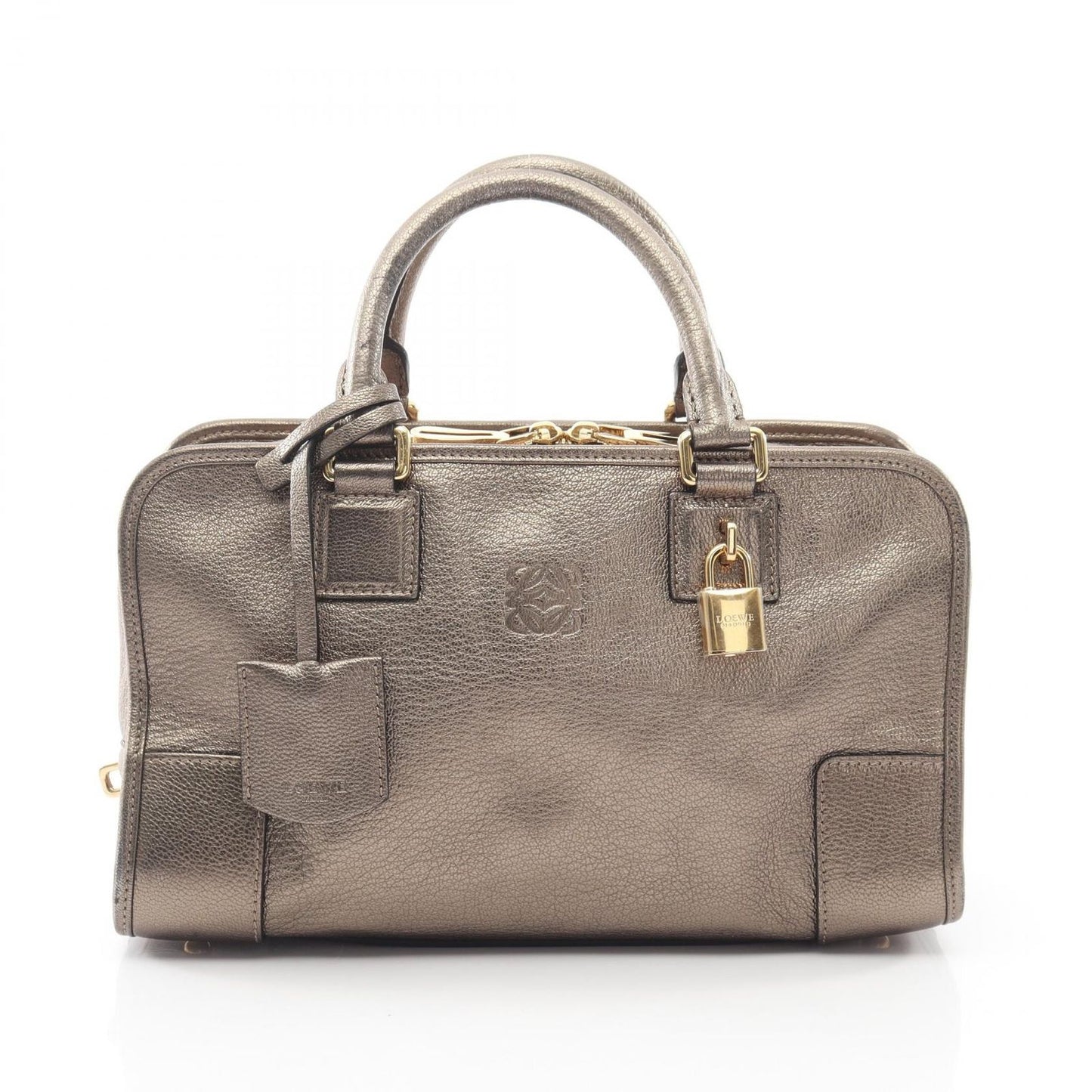 Loewe Handbag Amazona 28 Blanc Leather