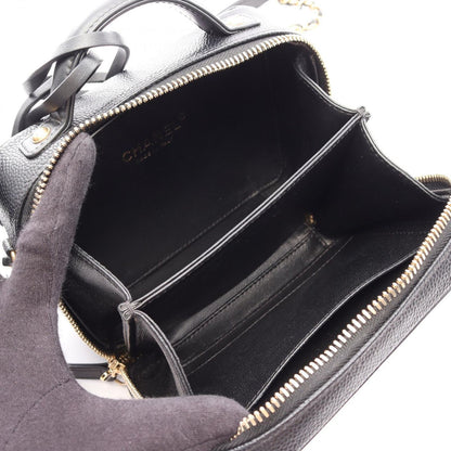 Chanel Shoulder Bag CC Figry Small Vanity Black Caviar Leather CC Quilted Chain — view 3