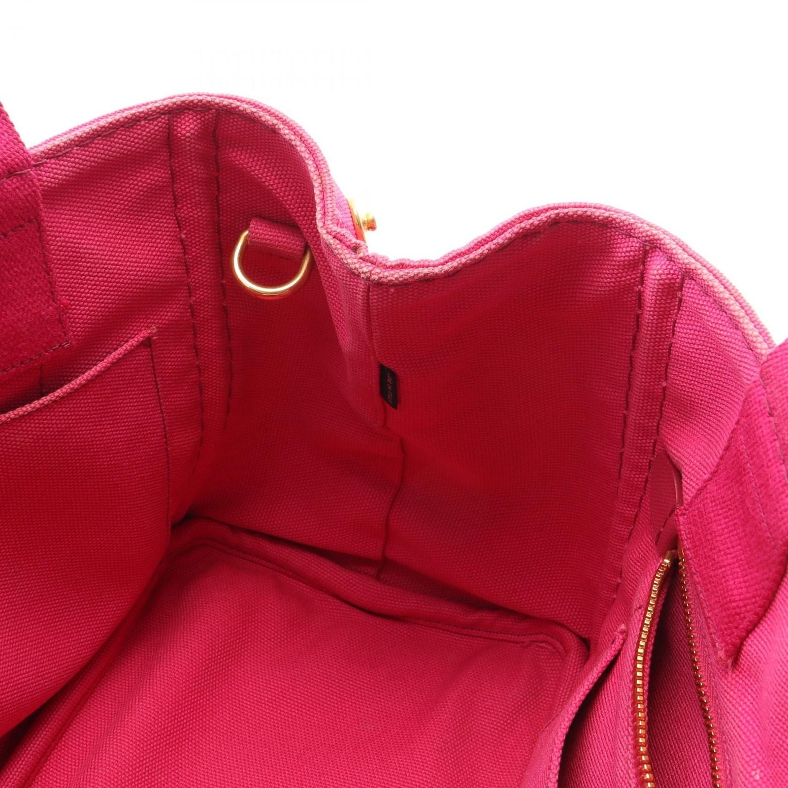 Prada Tote Bag Canapa Mini 2-Way Pink Gray Canvas — view 8