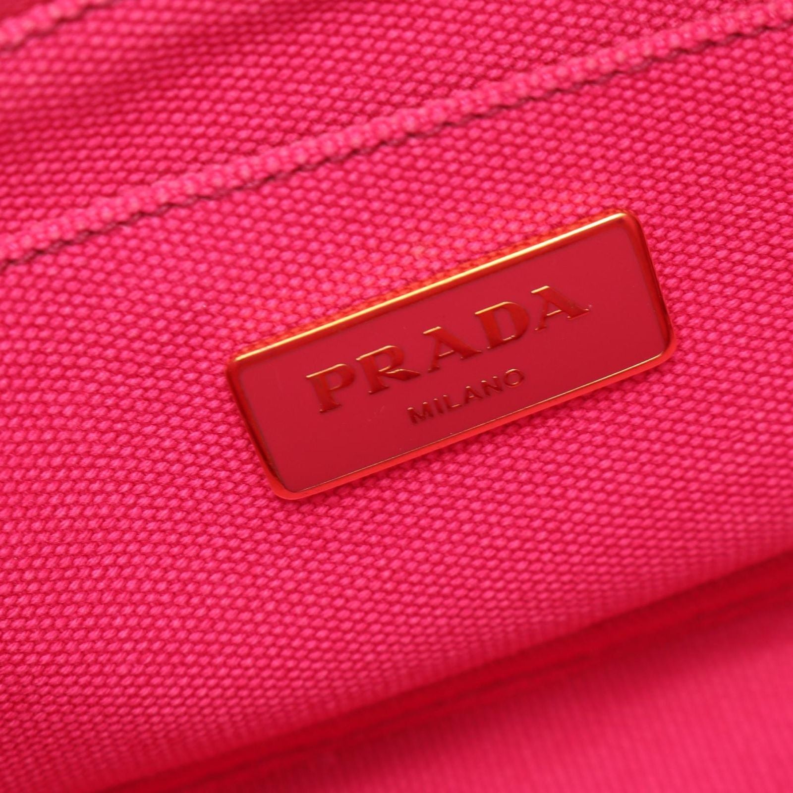 Prada Tote Bag Canapa Mini 2-Way Pink Gray Canvas — view 4