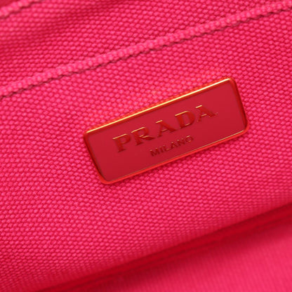 Prada Tote Bag Canapa Mini 2-Way Pink Gray Canvas — view 4