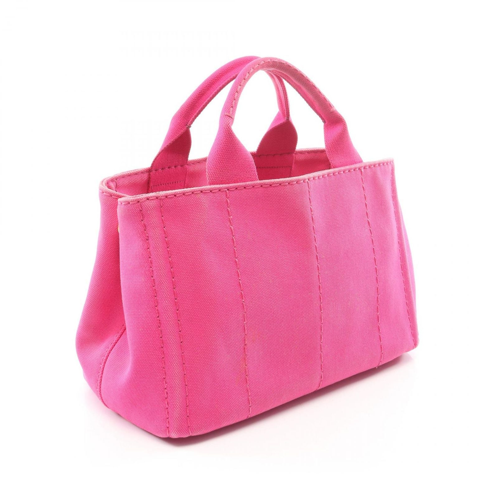 Prada Tote Bag Canapa Mini 2-Way Pink Gray Canvas — view 2