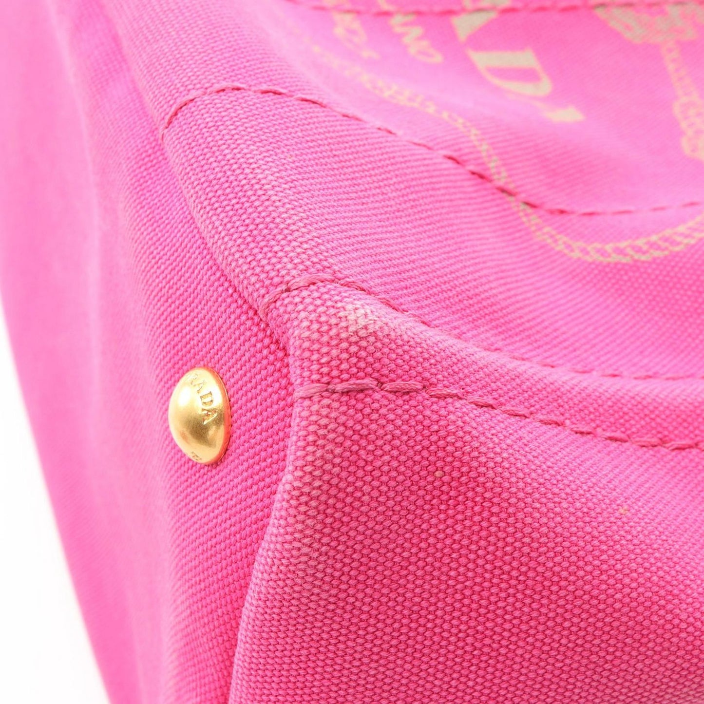 Prada Tote Bag Canapa Mini 2-Way Pink Gray Canvas — view 5