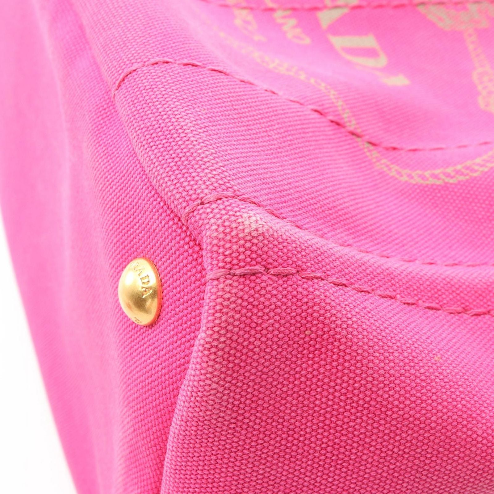 Prada Tote Bag Canapa Mini 2-Way Pink Gray Canvas — view 5