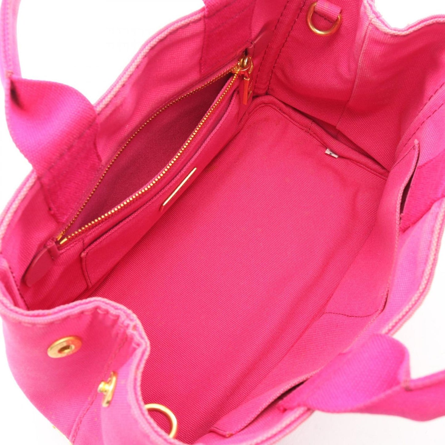 Prada Tote Bag Canapa Mini 2-Way Pink Gray Canvas — view 3