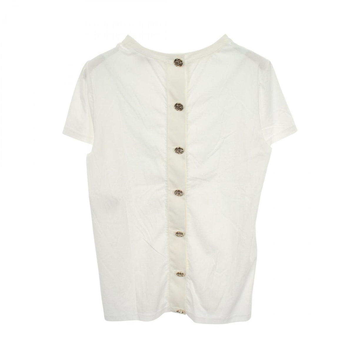 Chanel Short Sleeve T-Shirt CC Logo Button Cotton — view 2