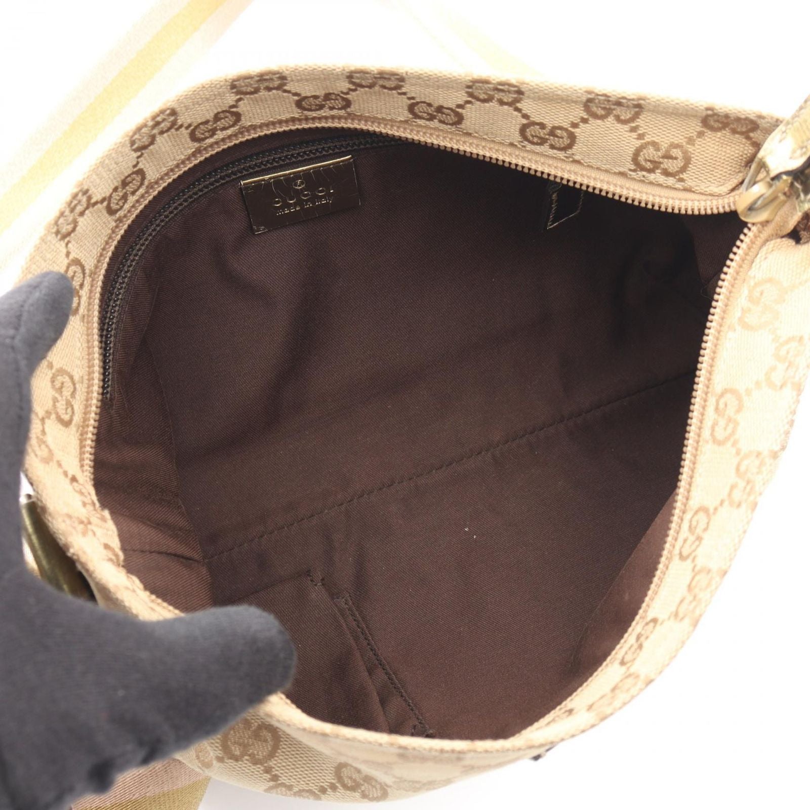 Gucci Shoulder Bag GG Canvas Beige Pink Gold — view 3