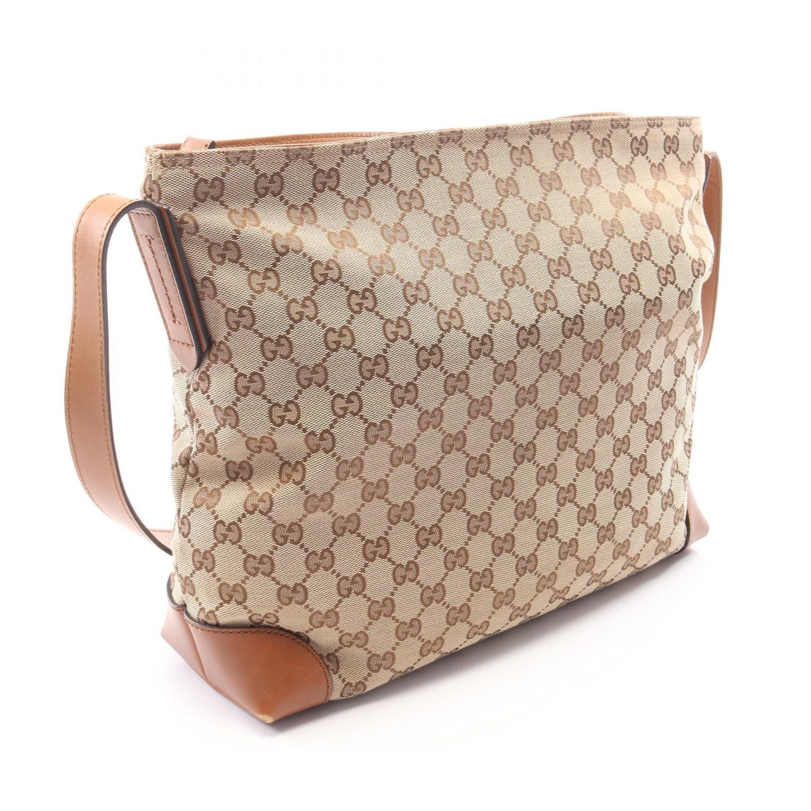 Gucci Shoulder Bag Canvas Sherry Line Beige Brown Green — view 2