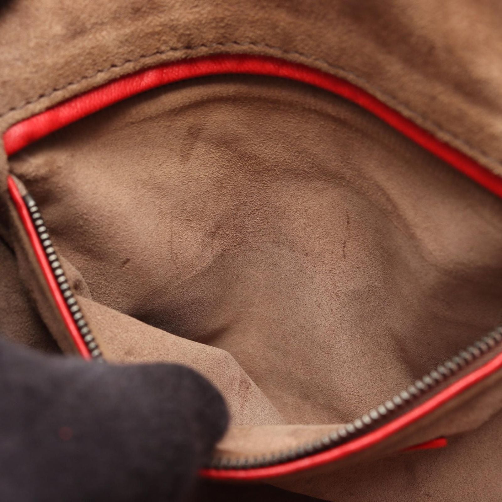 Bottega Veneta Shoulder Bag Nodini Intrecciato Red Leather — view 5