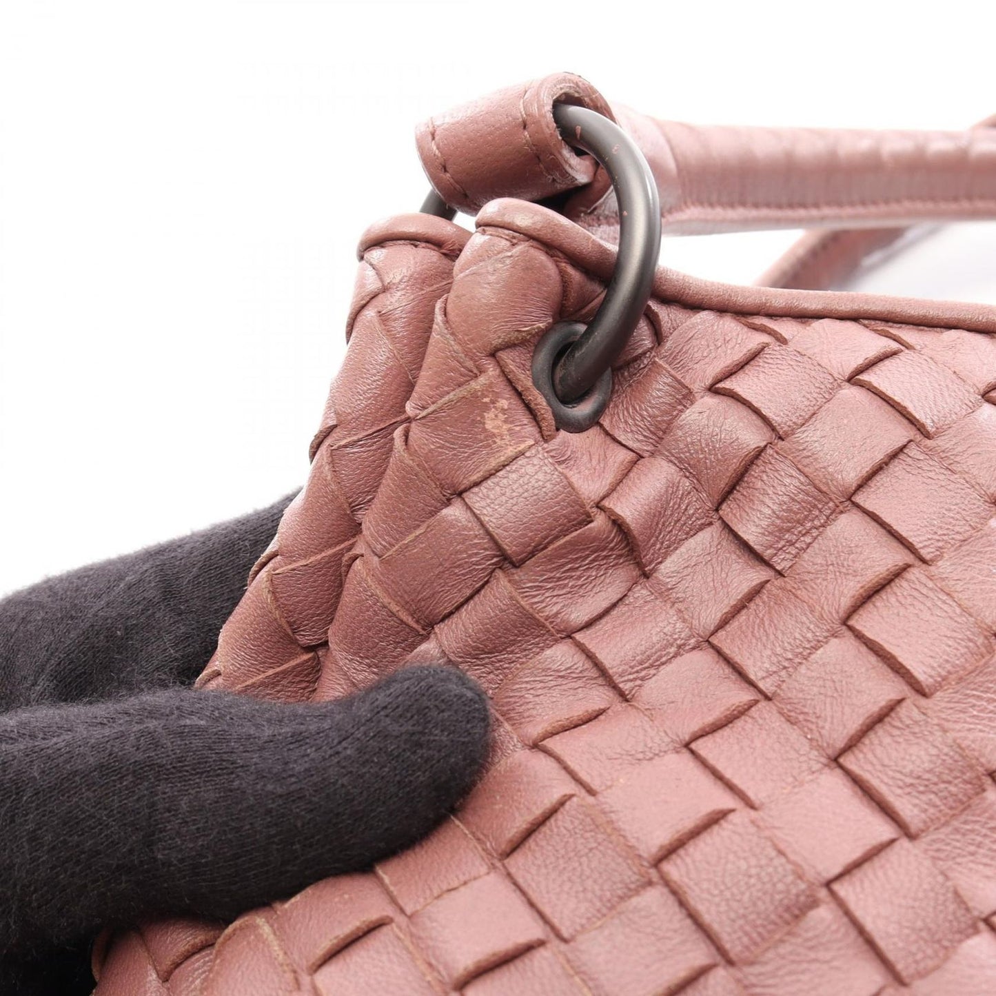 Bottega Veneta Tote Bag Intrecciato Pink Leather — view 8