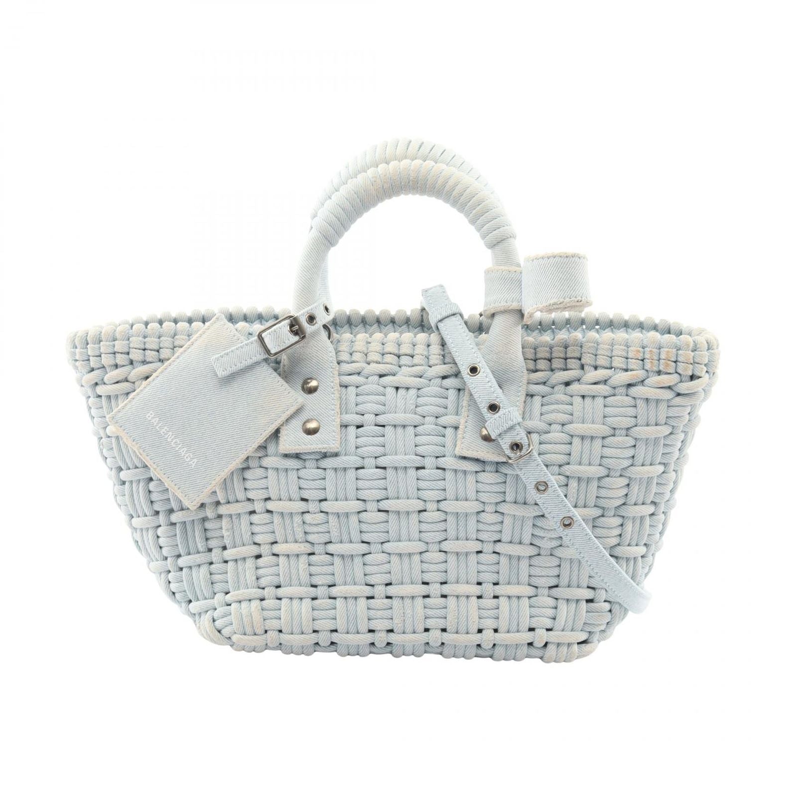 Balenciaga Tote Bag Bistro XS Basket 2-Way Light Blue Denim XS