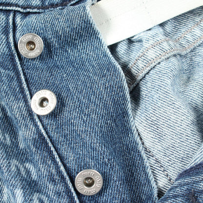 Miu Miu Denim Pants Logo All Over Pattern Cotton Shorts — view 6