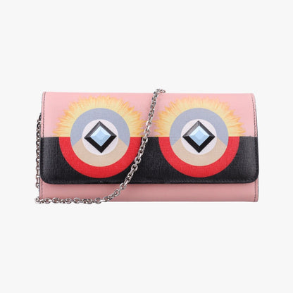 Fendi Monster Eyes Continental Multicolor Leather