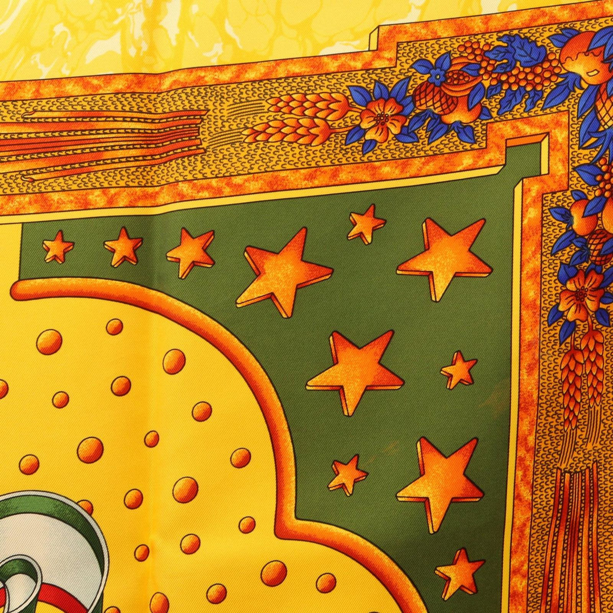 Hermes Scarf Carre 90 Gloria Soli Orange Silk — view 6