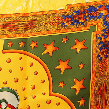 Hermes Scarf Carre 90 Gloria Soli Orange Silk — view 6