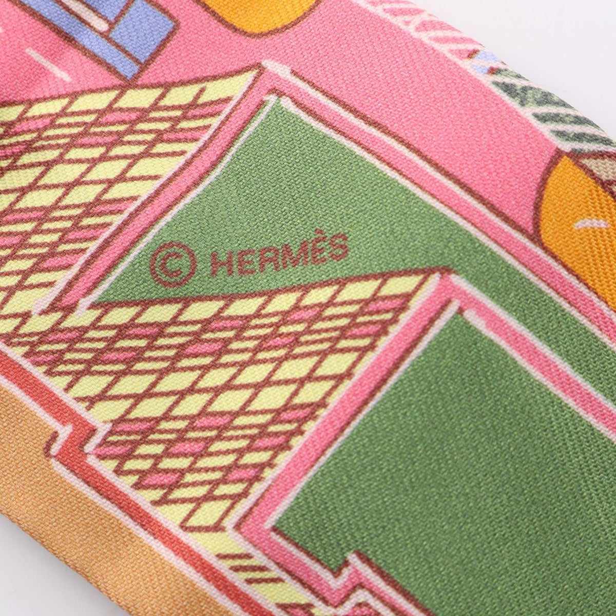 Hermes Scarf Twilly Pantin City Ribbon Silk — view 4