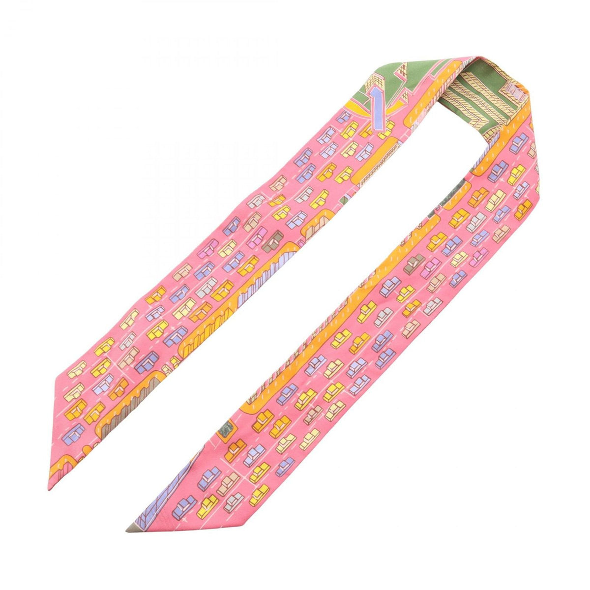 Hermes Scarf Twilly Pantin City Ribbon Silk — view 3