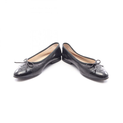 Chanel Pumps CC Logo BK Leather Ballet Shoes — view 3