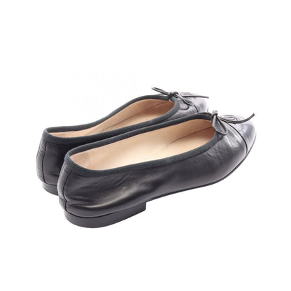 Chanel Pumps CC Logo BK Leather Ballet Shoes — view 2