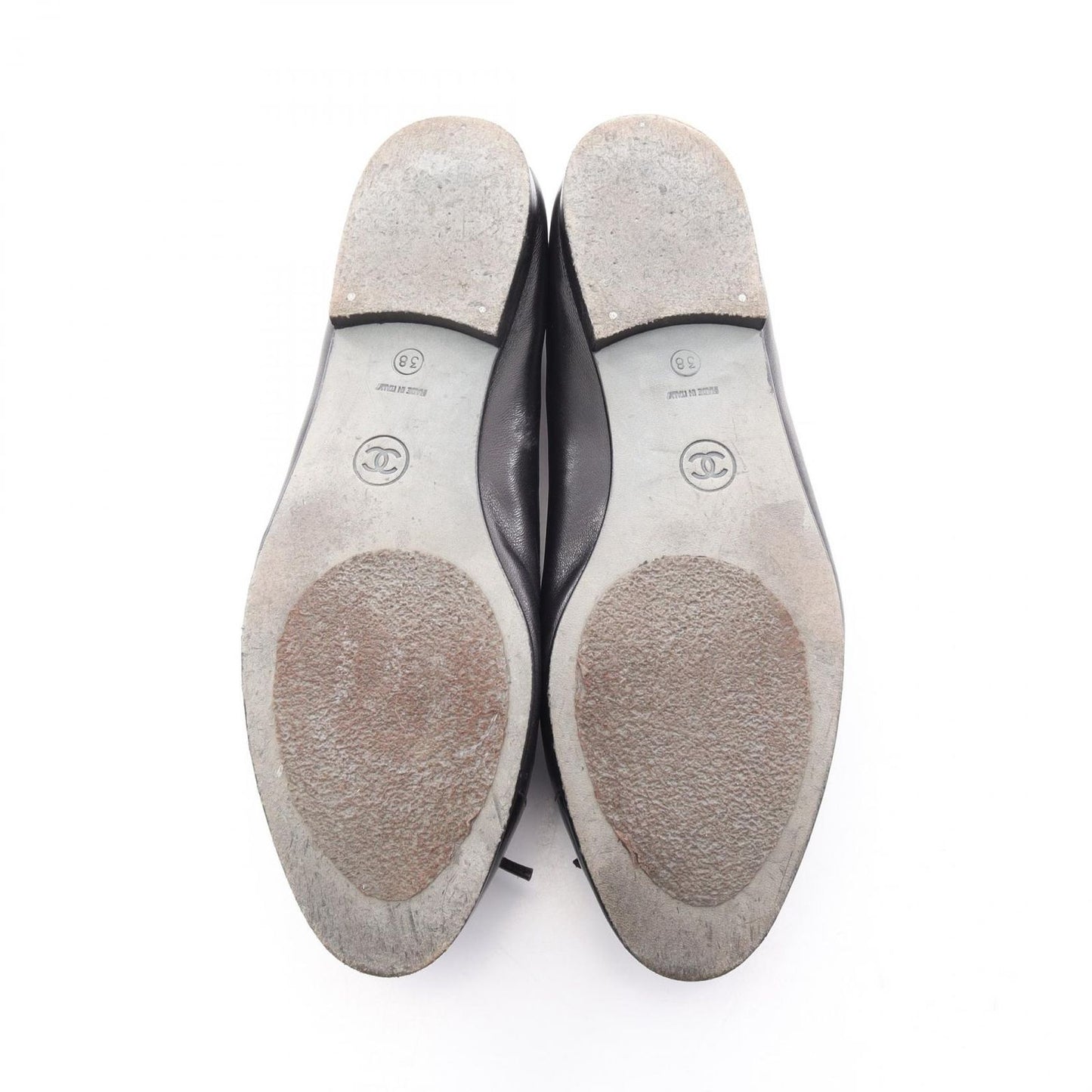 Chanel Pumps CC Logo BK Leather Ballet Shoes — view 4