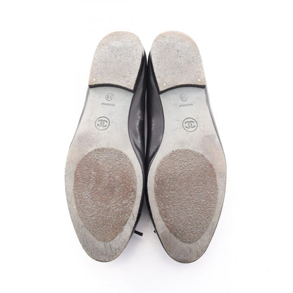 Chanel Pumps CC Logo BK Leather Ballet Shoes — view 4