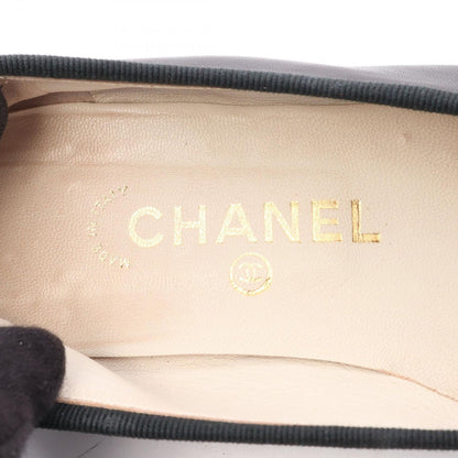 Chanel Pumps CC Logo BK Leather Ballet Shoes — view 5