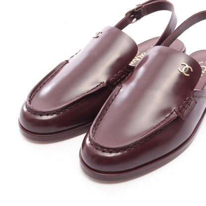 Chanel Sandals CC Logo Sling Back Loafers Leather — view 7